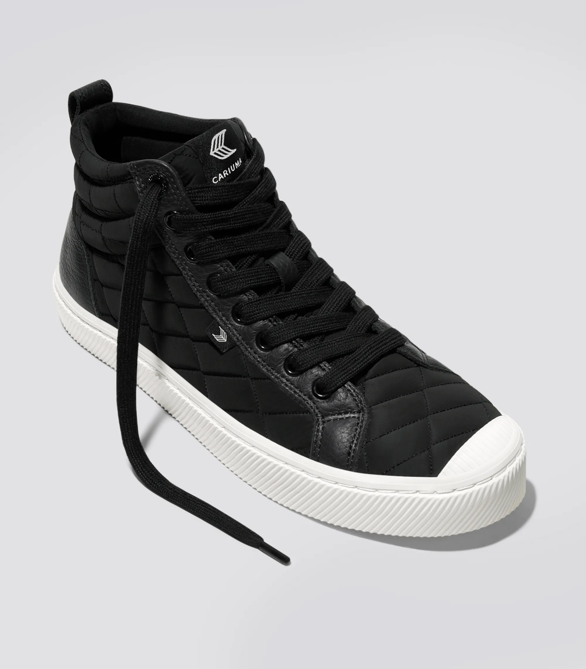 OCA High Quilt Black Premium Leather Sneaker Women