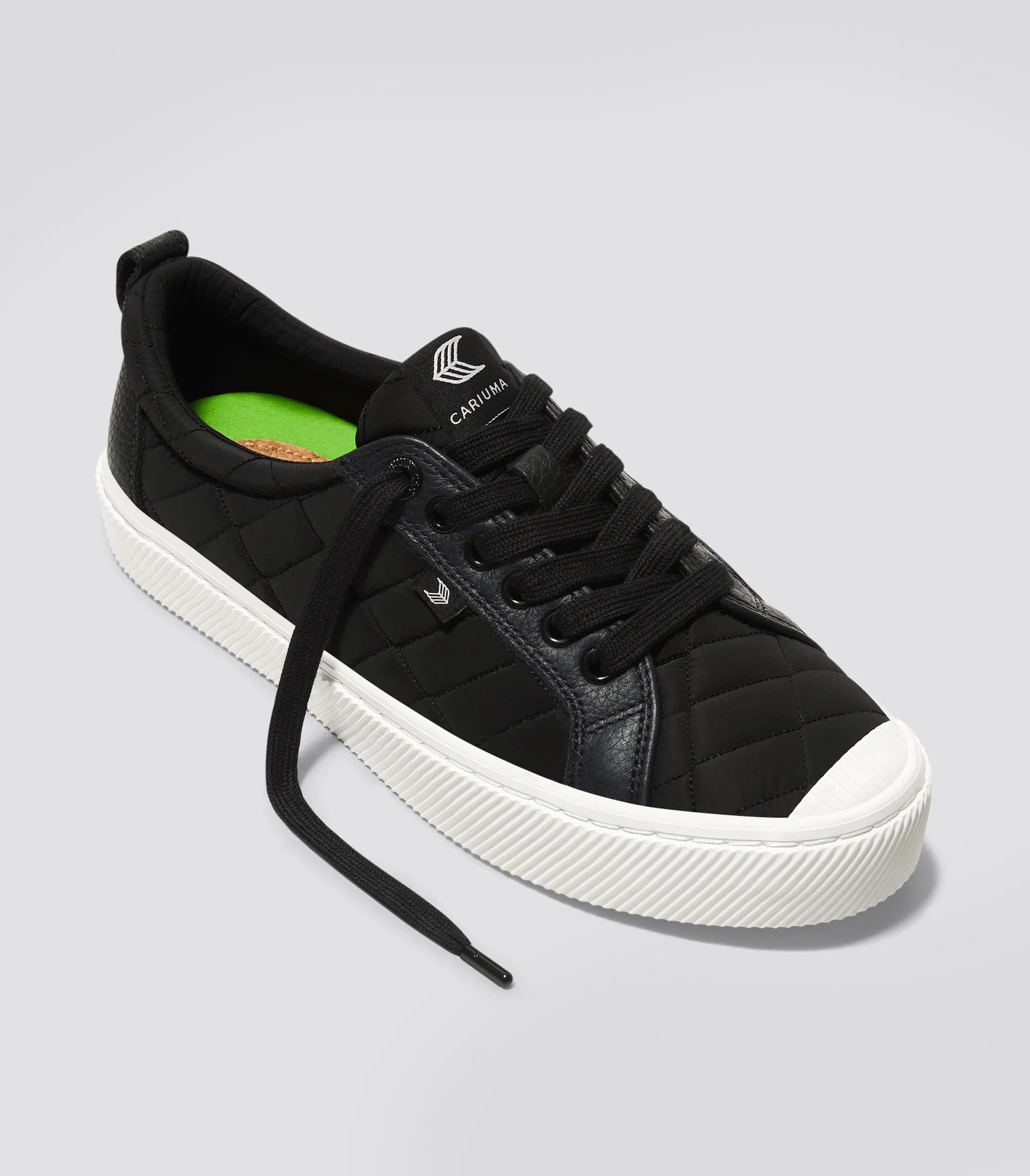 OCA Low Quilt Black Premium Leather Sneaker Women