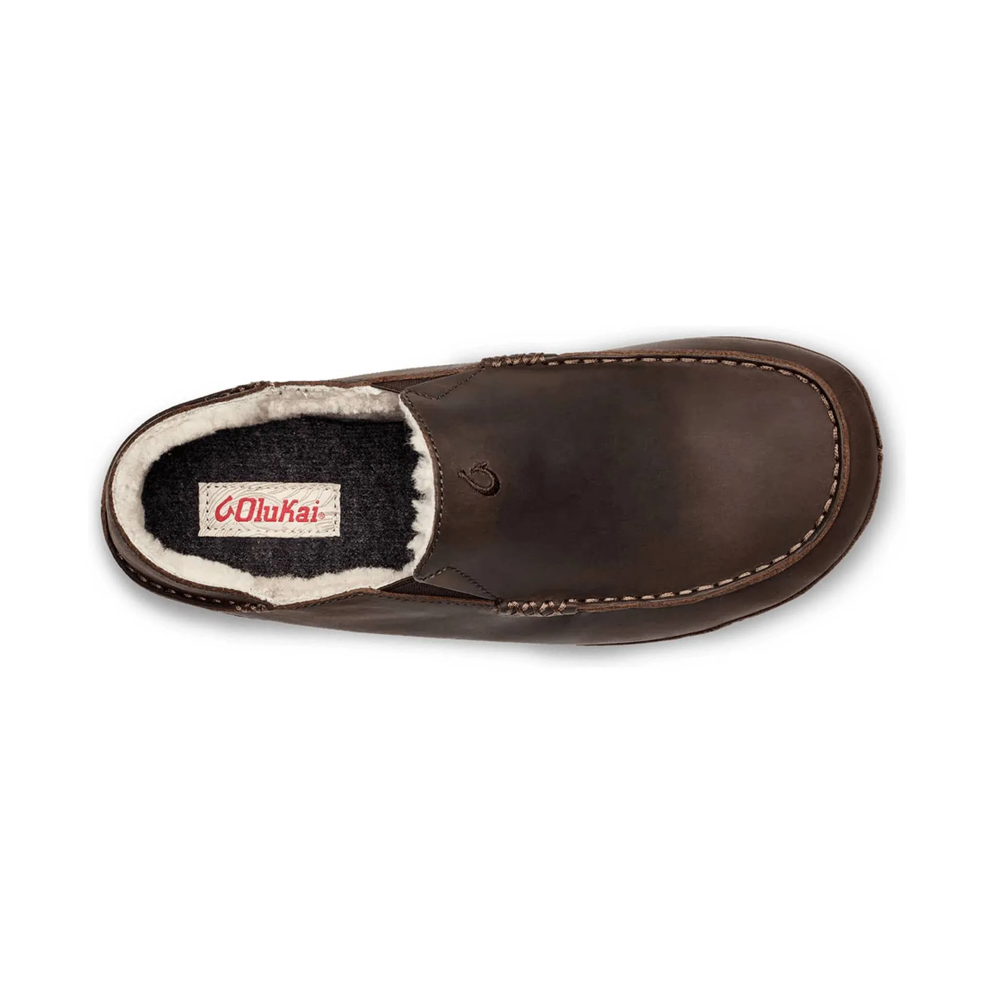 OluKai Men's Moloa Slipper - Dark Brown
