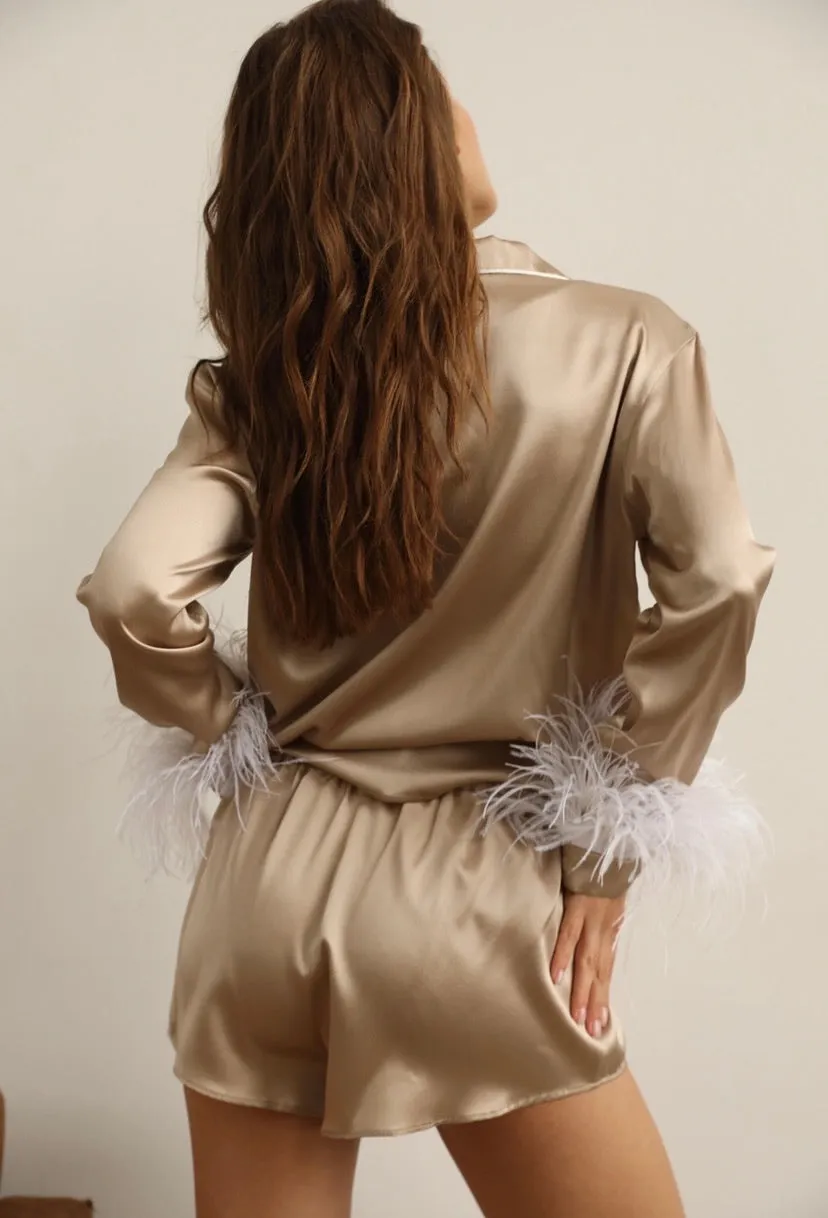 Pajama set - Beige feather
