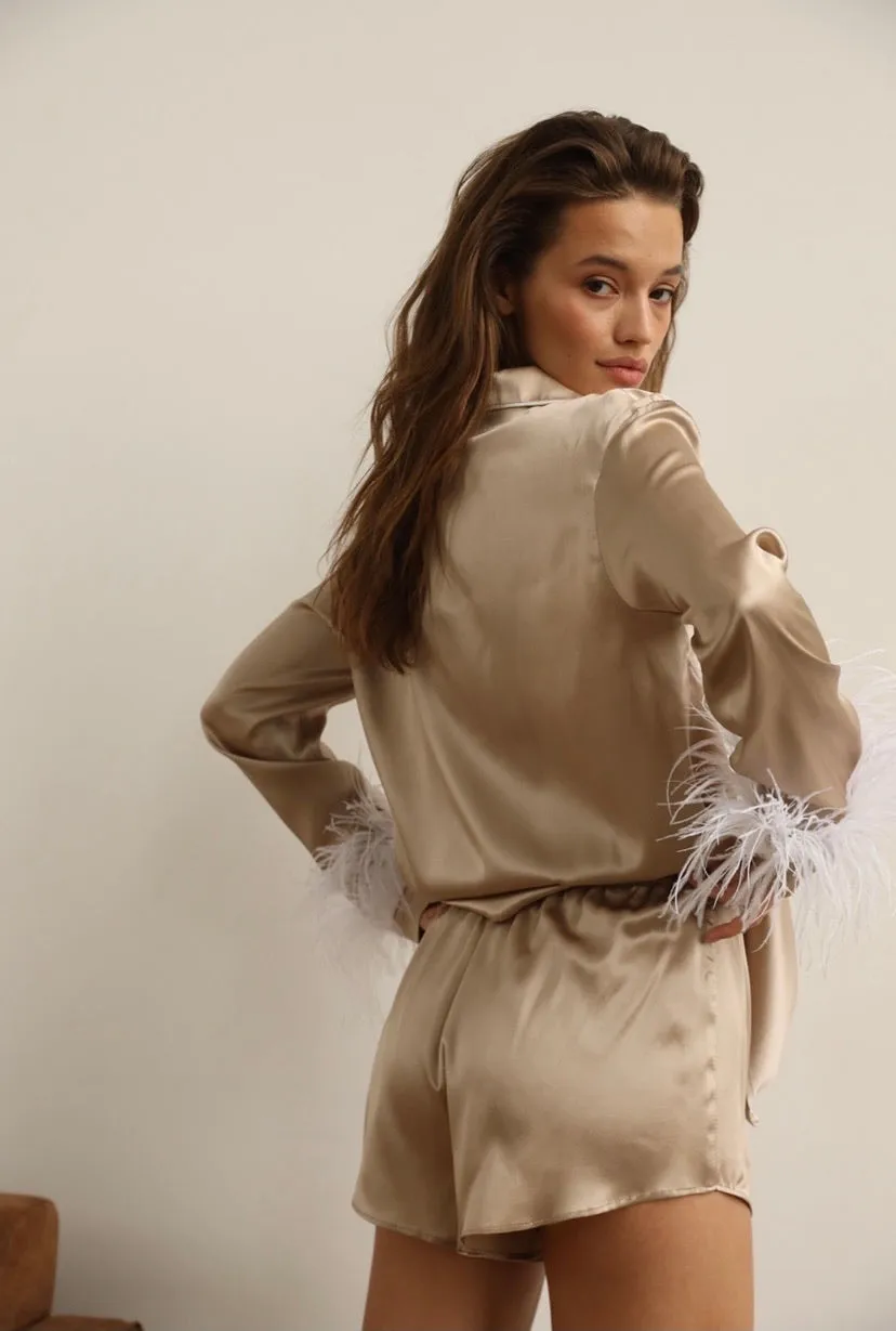 Pajama set - Beige feather