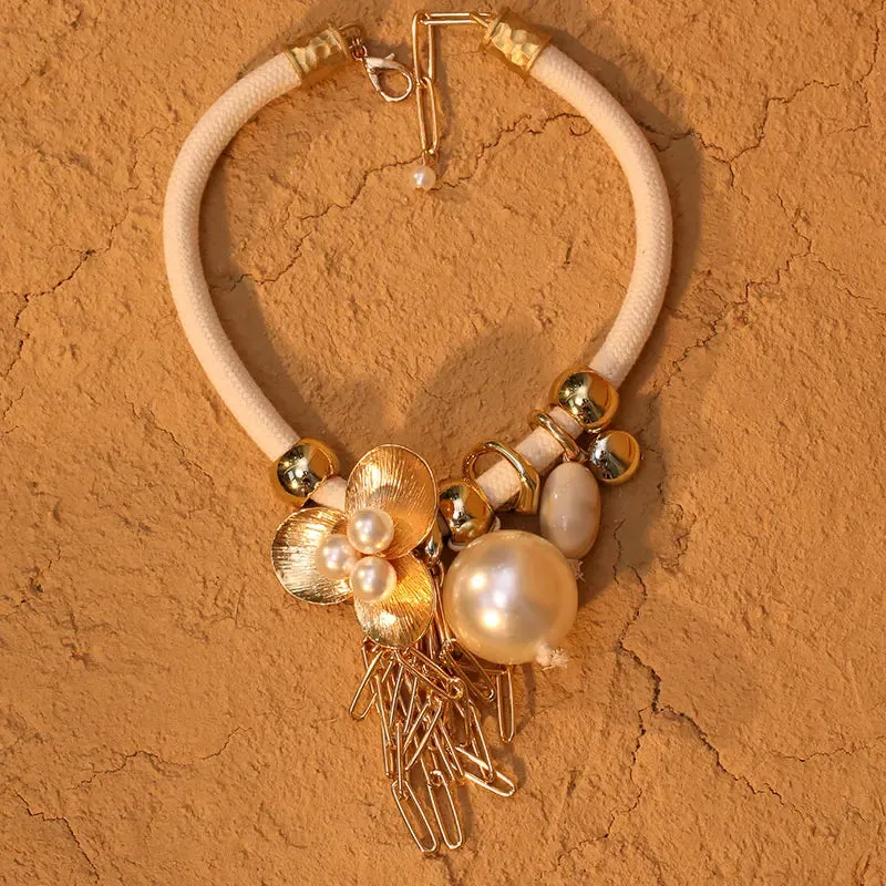 Pearls&Flower Necklace