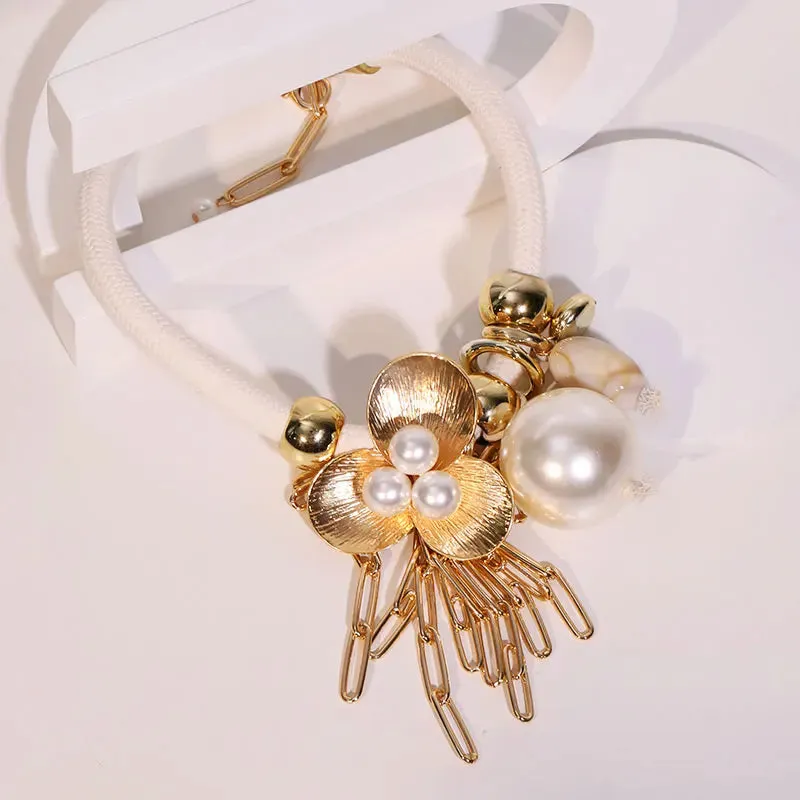 Pearls&Flower Necklace