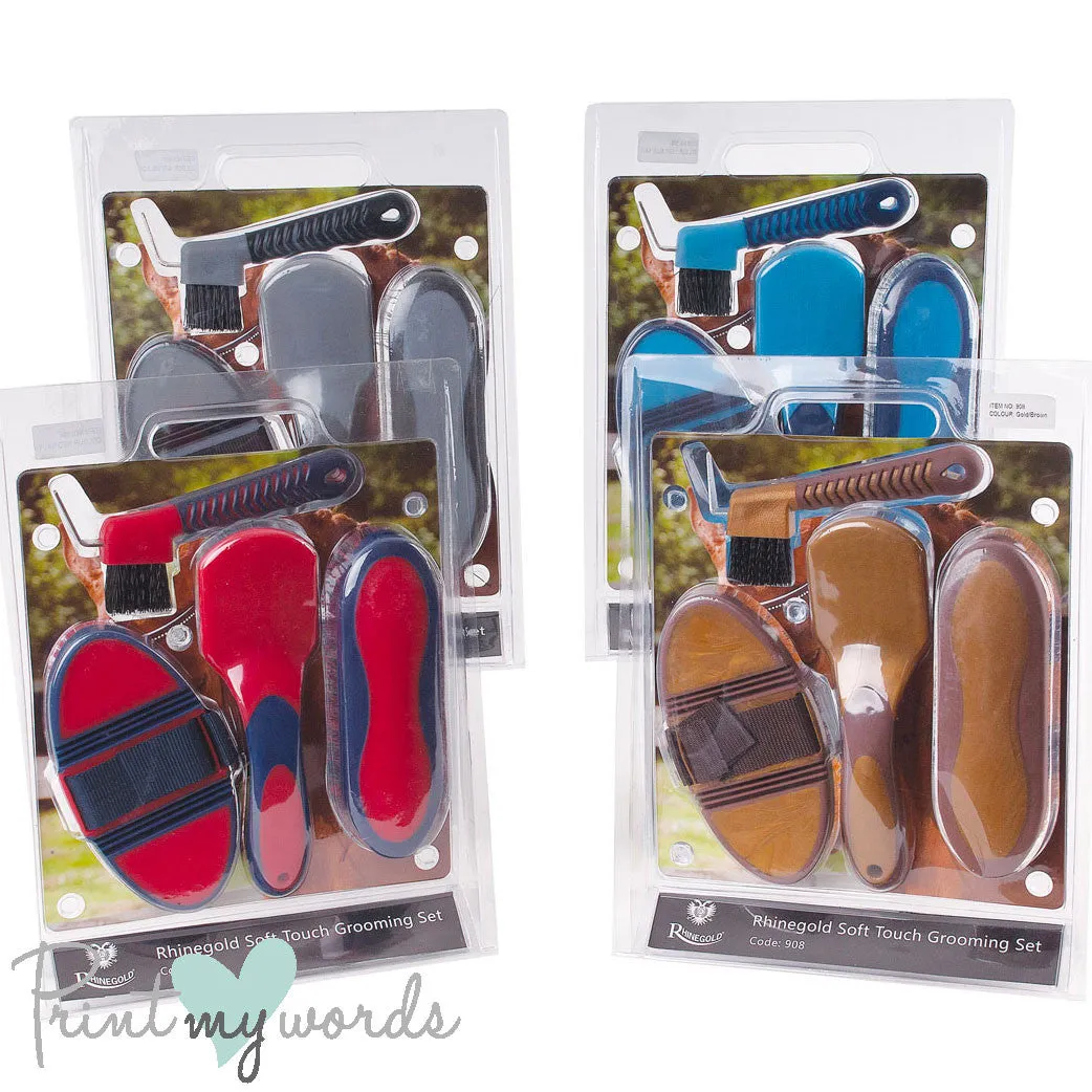 Personalised Soft Touch Grooming Kit with Unicorn Tote Bag