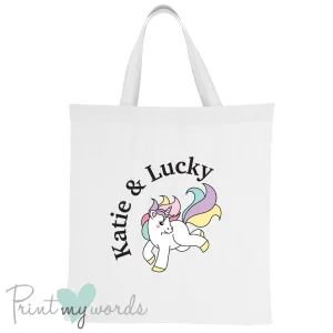 Personalised Unicorn Equestrian Tote Bag