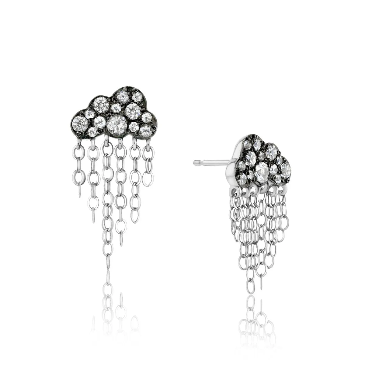 Petite Rain Cloud Stud Earrings