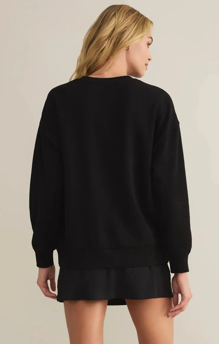 PICKLED SWEATSHIRT-BLACK