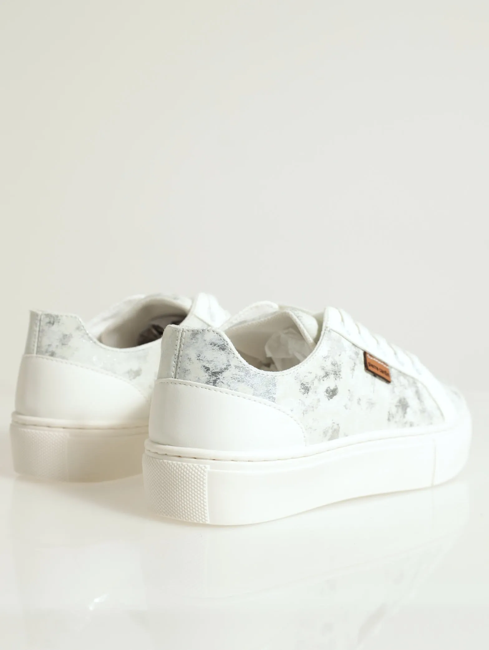 Print Platform Sneaker - White/Grey