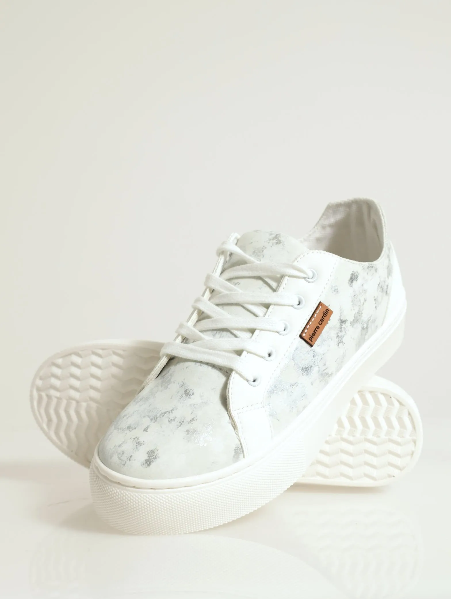 Print Platform Sneaker - White/Grey
