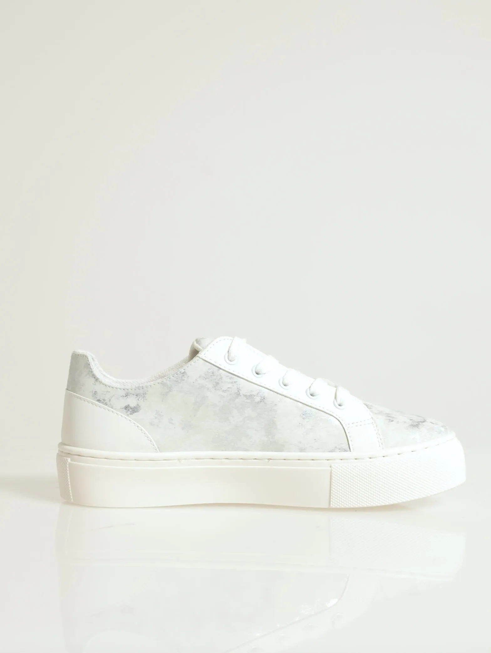 Print Platform Sneaker - White/Grey