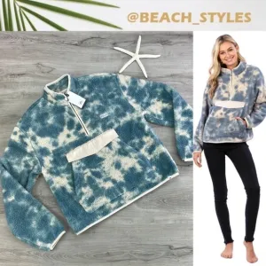 🔆RIP CURL🔆 DRIFTER TIE DYE POLAR FLEECE JACKET SWEATER