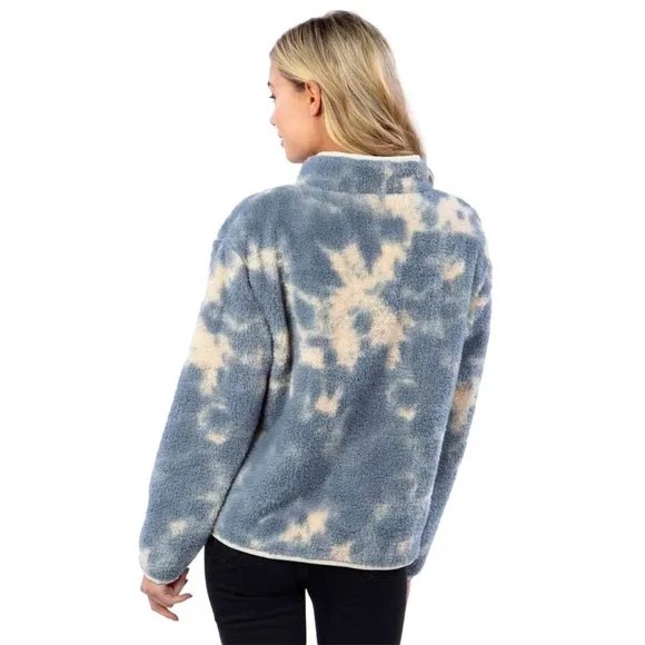 🔆RIP CURL🔆 DRIFTER TIE DYE POLAR FLEECE JACKET SWEATER