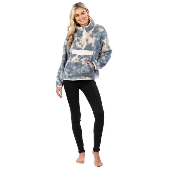 🔆RIP CURL🔆 DRIFTER TIE DYE POLAR FLEECE JACKET SWEATER