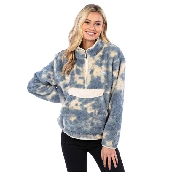 🔆RIP CURL🔆 DRIFTER TIE DYE POLAR FLEECE JACKET SWEATER