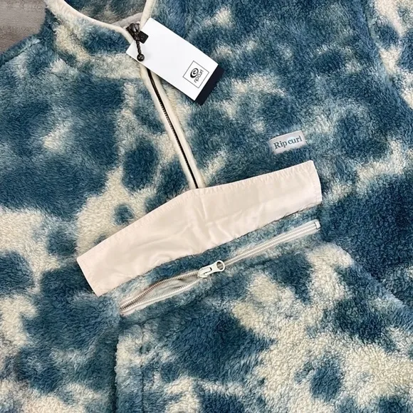 🔆RIP CURL🔆 DRIFTER TIE DYE POLAR FLEECE JACKET SWEATER