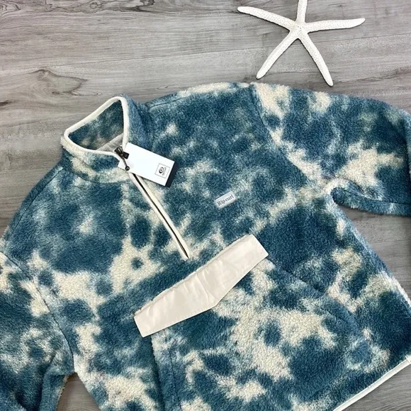 🔆RIP CURL🔆 DRIFTER TIE DYE POLAR FLEECE JACKET SWEATER