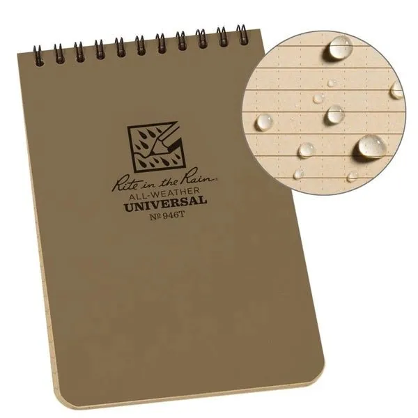 Rite in the Rain Polydura Waterproof Spiral Notebook - 4 x 6