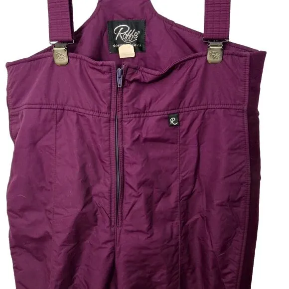 Roffe Snow Ski Pants Overalls Sz L Purple Snowbard Winter Snowmobile Ice Fishing