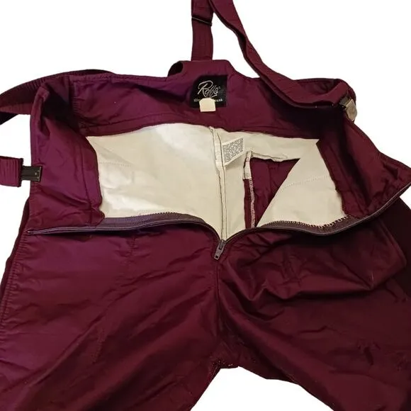 Roffe Snow Ski Pants Overalls Sz L Purple Snowbard Winter Snowmobile Ice Fishing