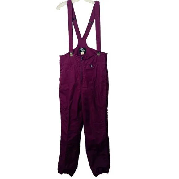 Roffe Snow Ski Pants Overalls Sz L Purple Snowbard Winter Snowmobile Ice Fishing