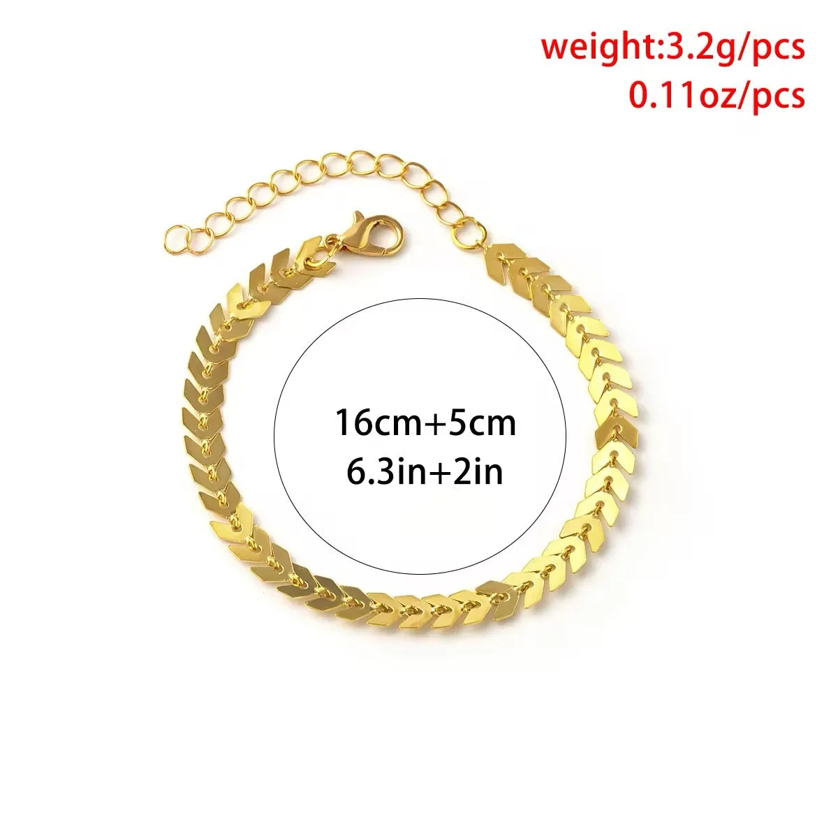 Rome Aesthetic Fishbone Airplane Bracelet