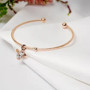 Rosegold Angle Heart Bracelet