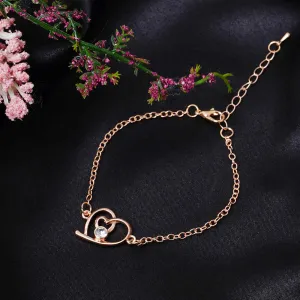 Rosegold Classic Heart Bracelet