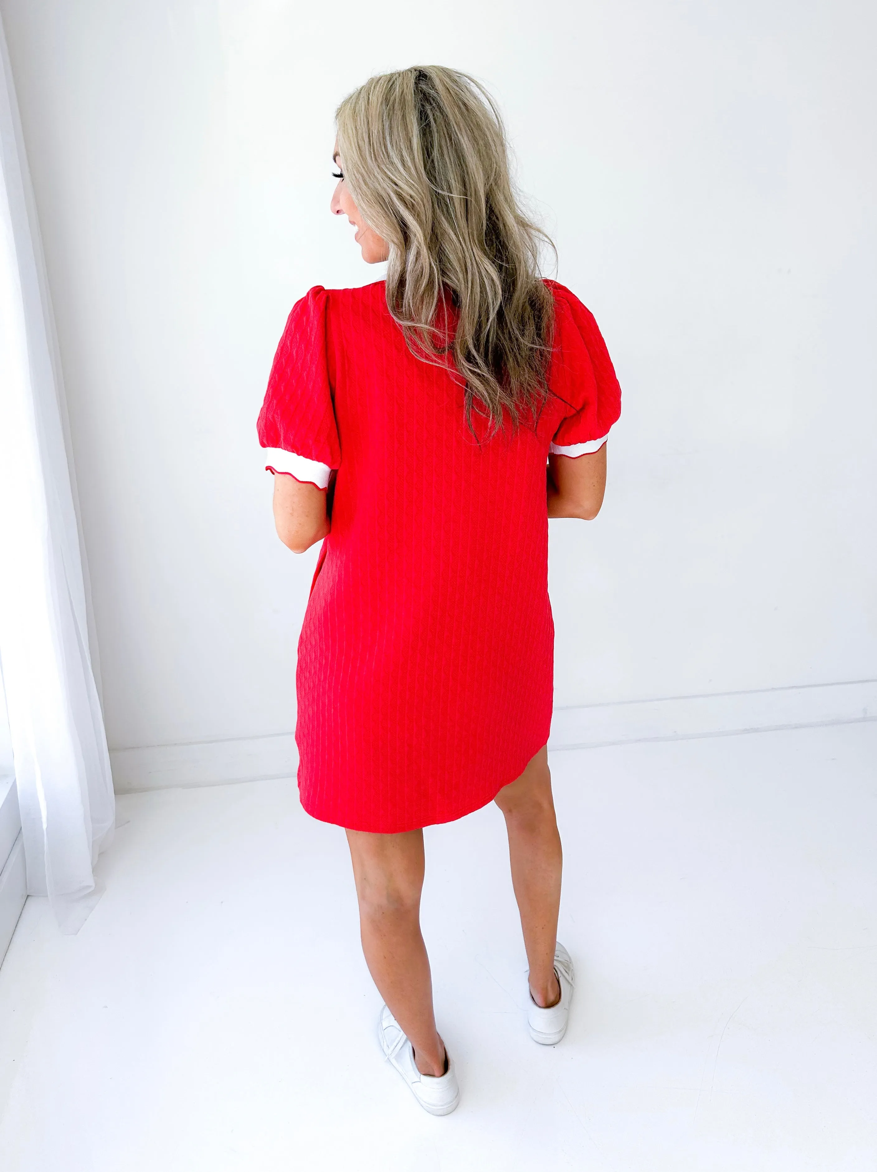 Rosie Scalloped Collar Mini Dress