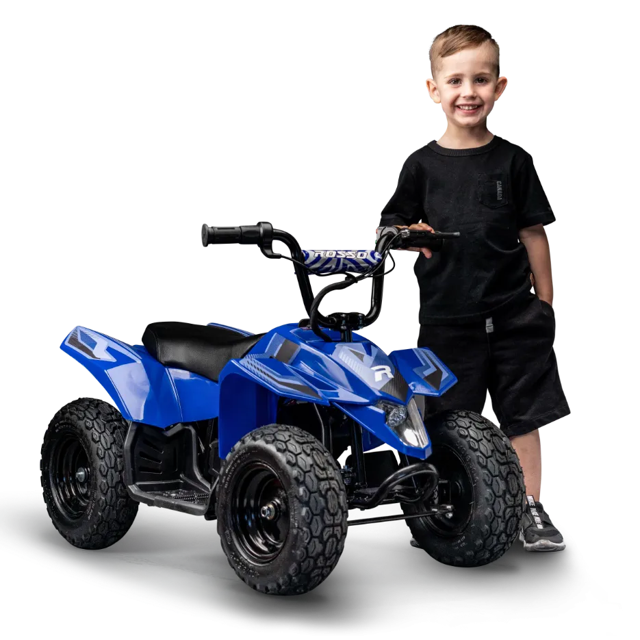 Rosso eQuad T Ride-on 4 Wheeler For Kids - Navy Blue - ASTM F963 Certified