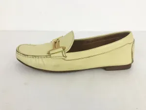 Salvatore Ferragamo Yellow Leather Loafer Size 38 It (8 Us)