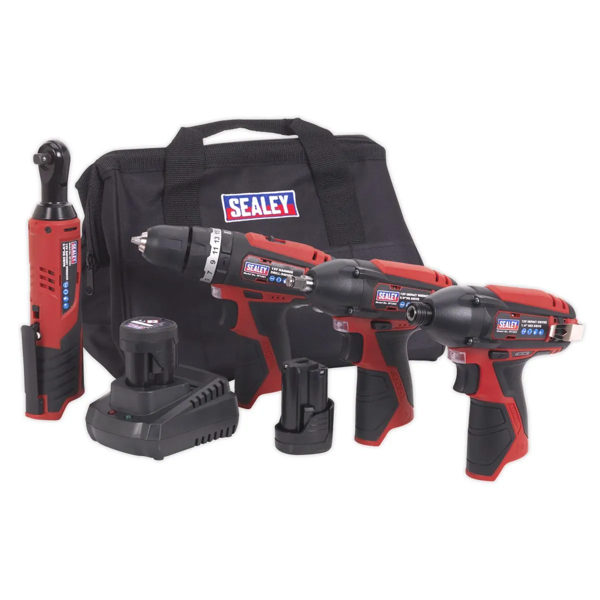 Sealey 4 x 12V SV12 Series Cordless Power Tool Combo Kit
