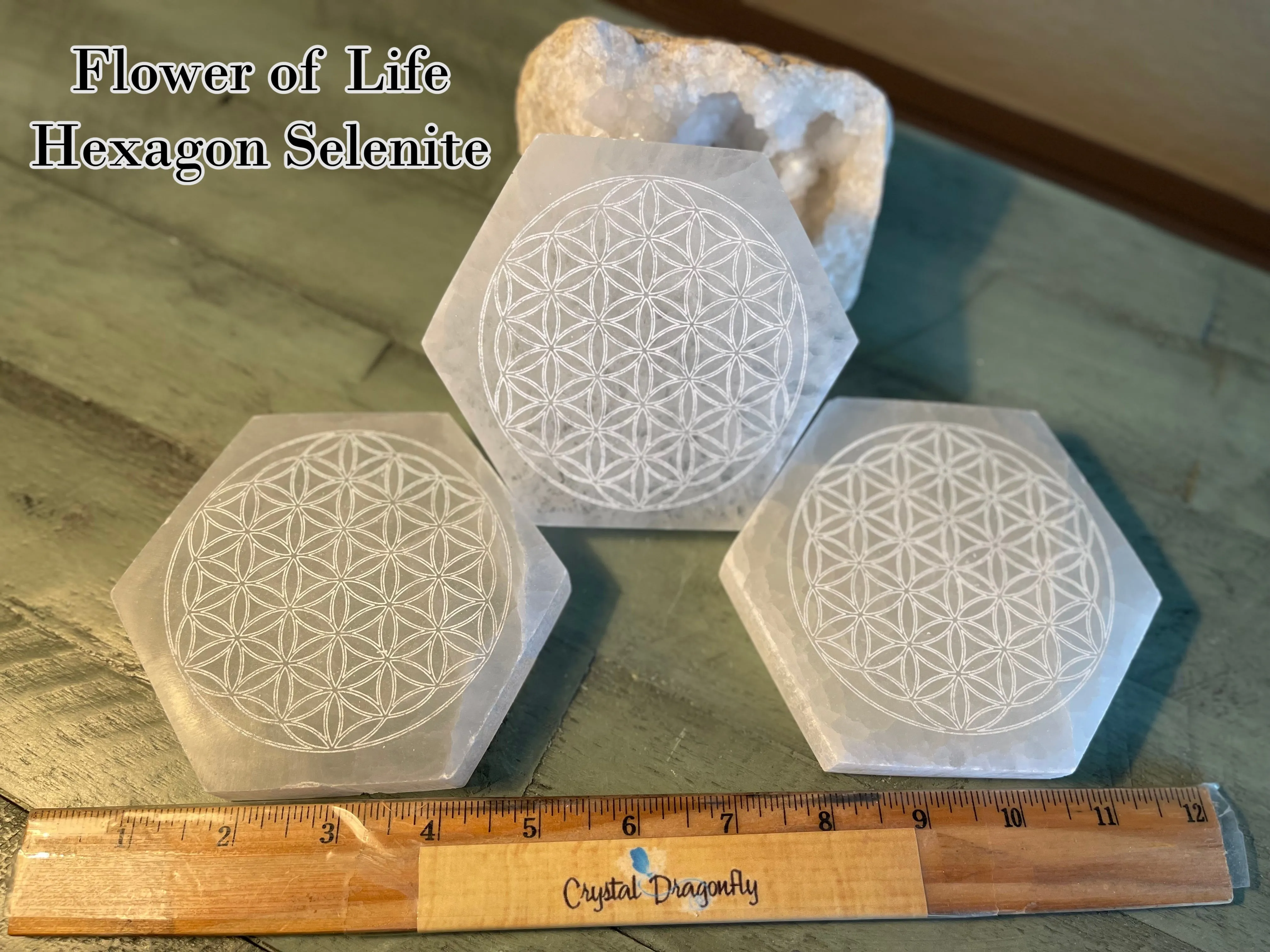 Selenite Thick Etched Display / Charging Plates / Bases FB1553
