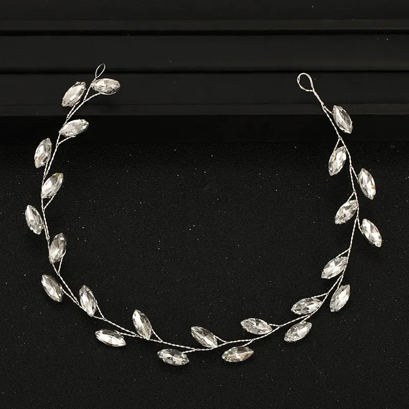 Silver Color Bridal Tiara Handmade Crystal Accessories