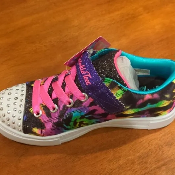 Skechers Girl's Twinkle Sparks Stormy Brights Sneaker big kids 1