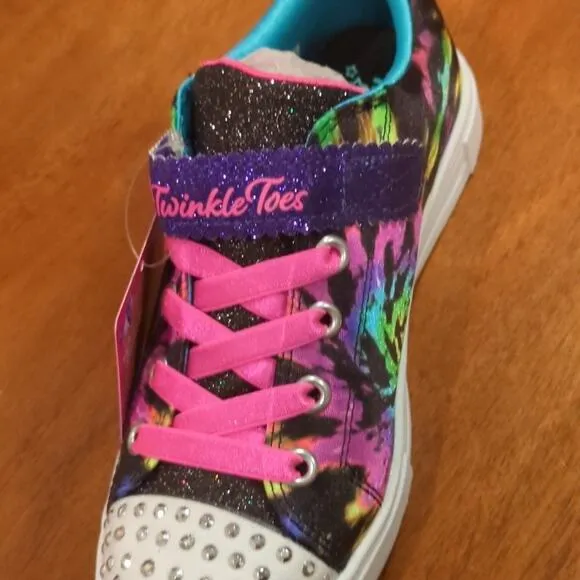 Skechers Girl's Twinkle Sparks Stormy Brights Sneaker big kids 1