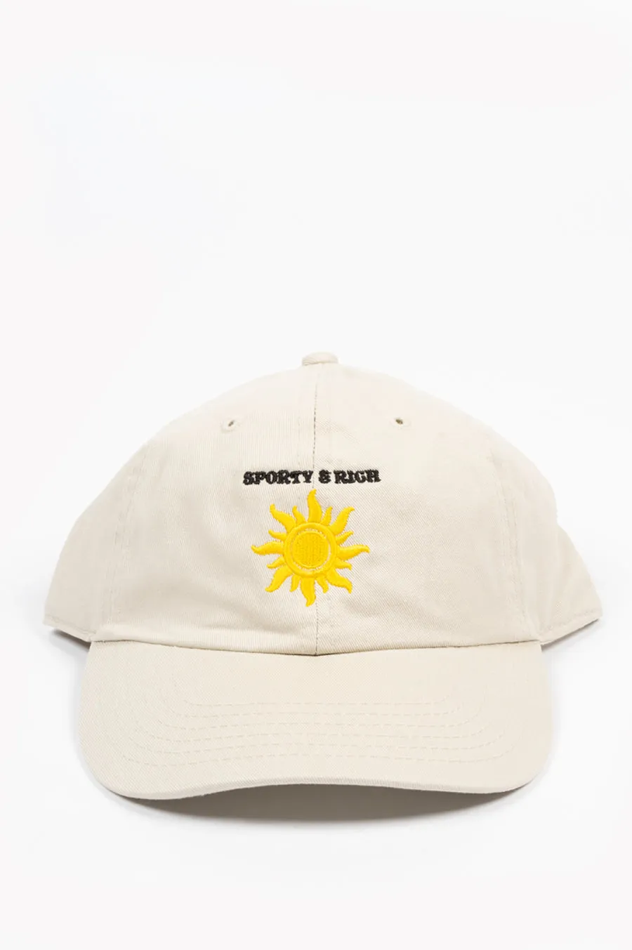 SPORTY AND RICH SUN CLUB HAT CREAM