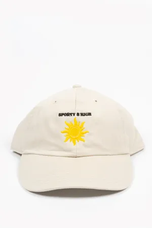 SPORTY AND RICH SUN CLUB HAT CREAM