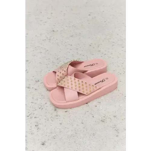 Studded Cross Sandals