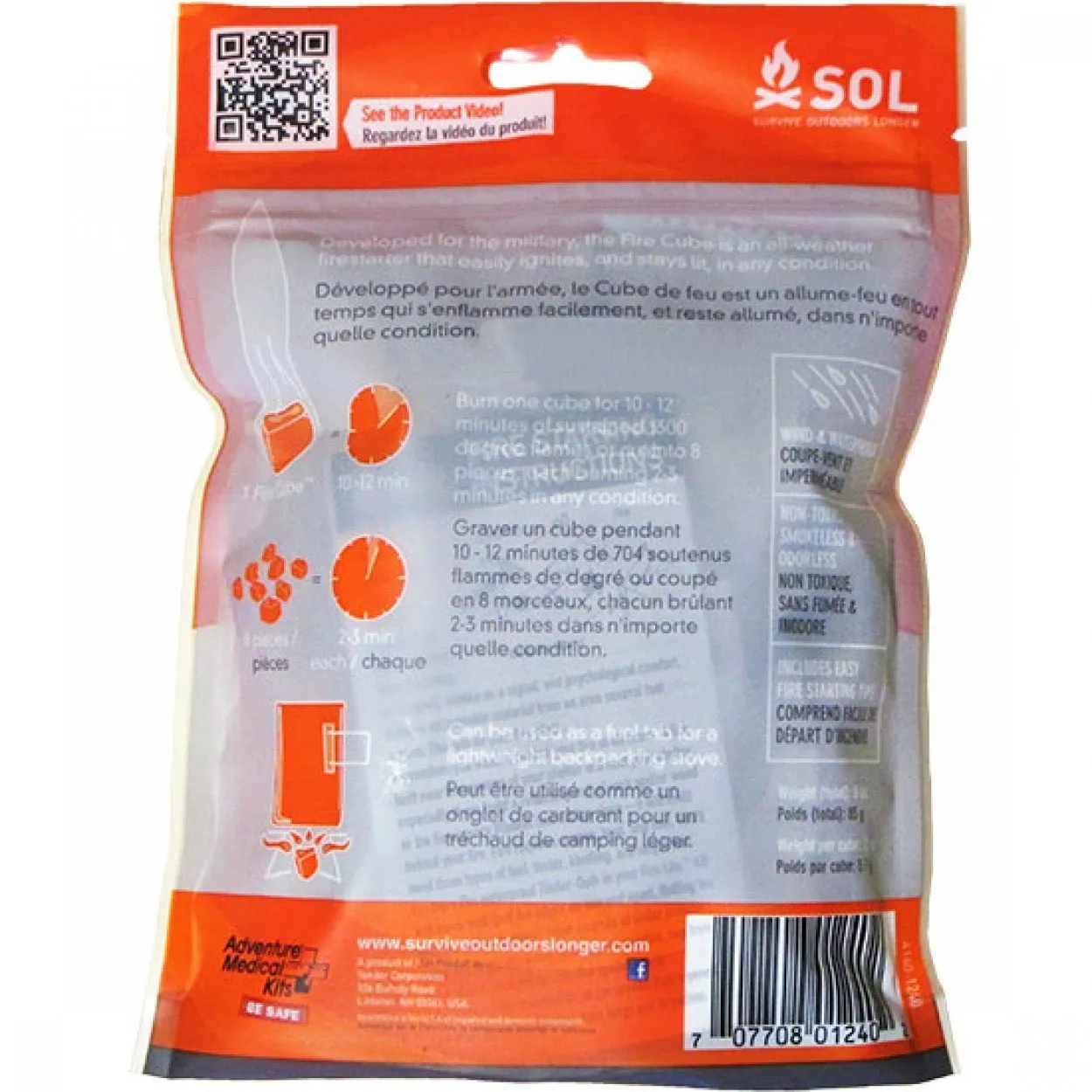 Survive Outdoors Longer SOL All Weather Fire Cubes