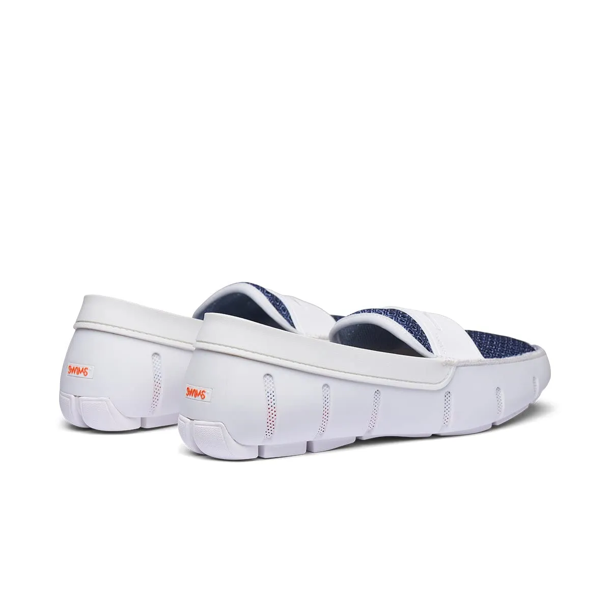 SWIMS Mens Loafers, Printed Penny Shoes for Men, Casual Beach Loafer, Comfortable Summer Shoe, Stylish Lightweight Walking Footwear, Quick Dry Breathable Environment Friendly (White,13)