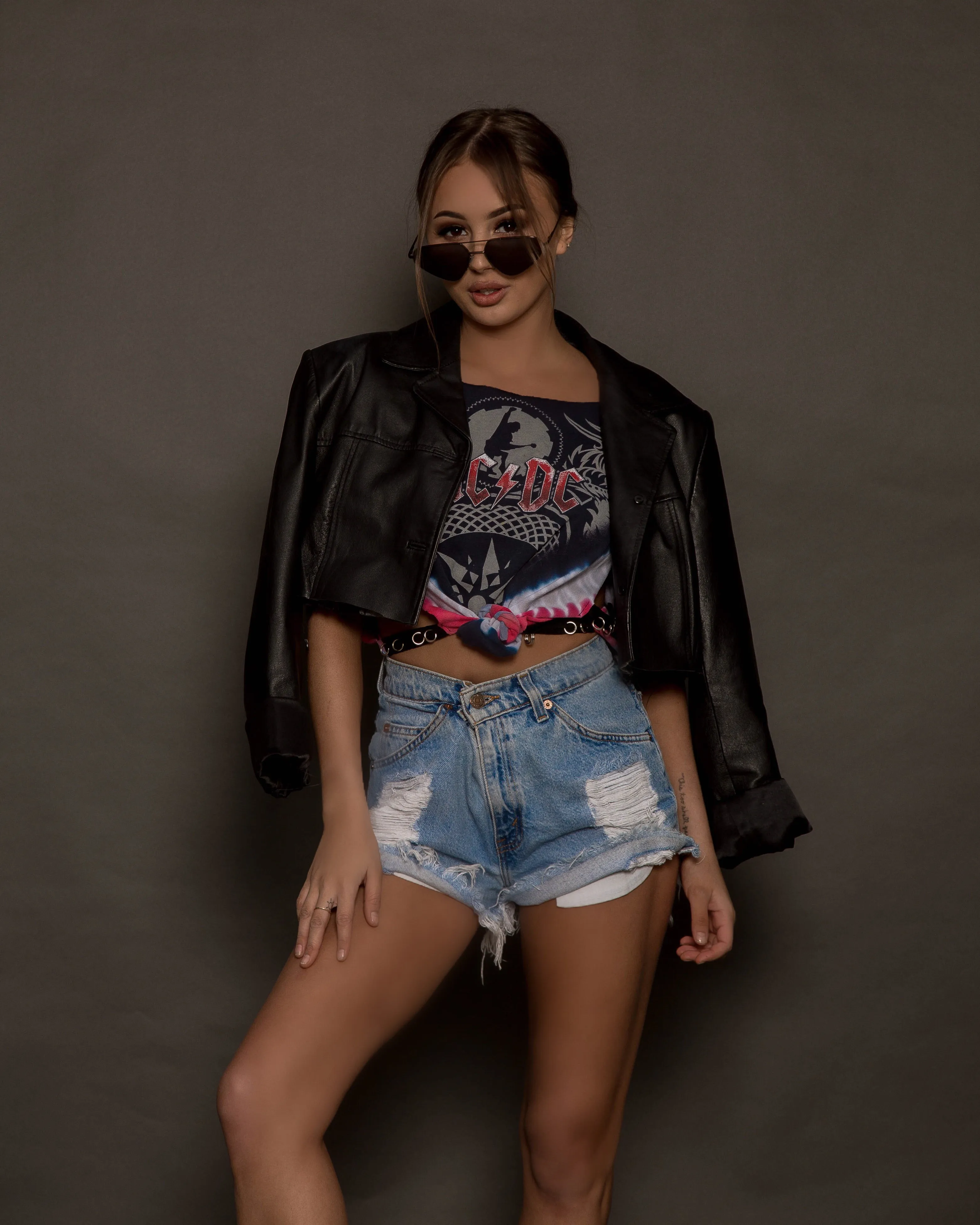 Take Me Home Tonight AC/DC Side Strap Tee