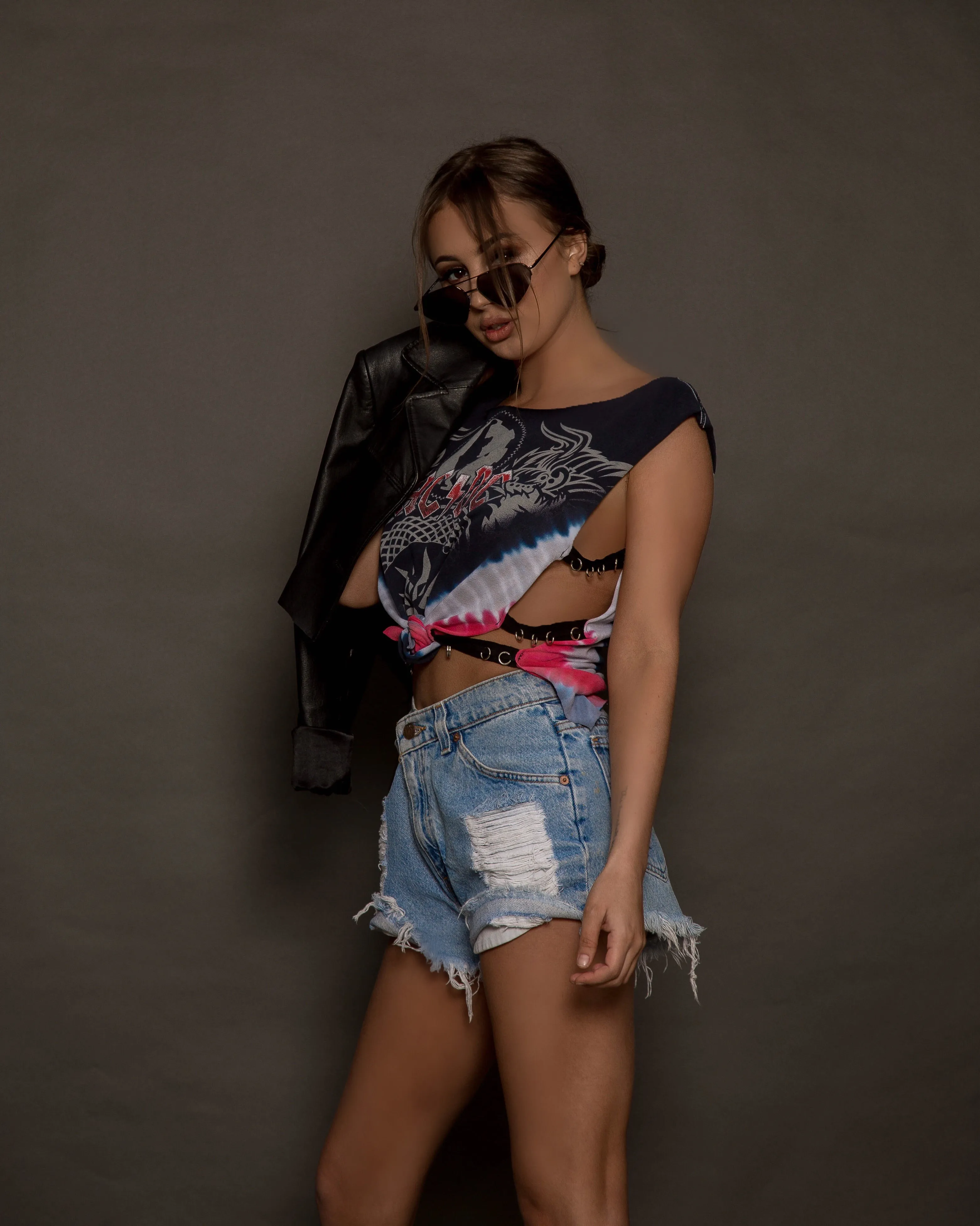 Take Me Home Tonight AC/DC Side Strap Tee