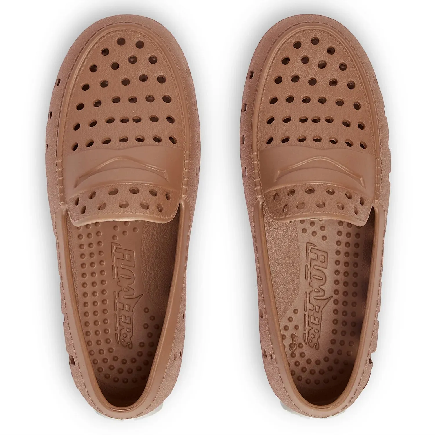 Tan and White Floafers