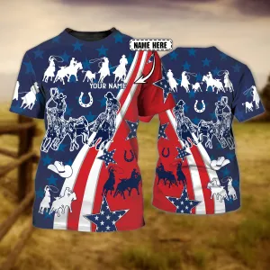 Team Roping - Personalized Name 3D Tshirt - Nmd 53 (Only Sale Today)