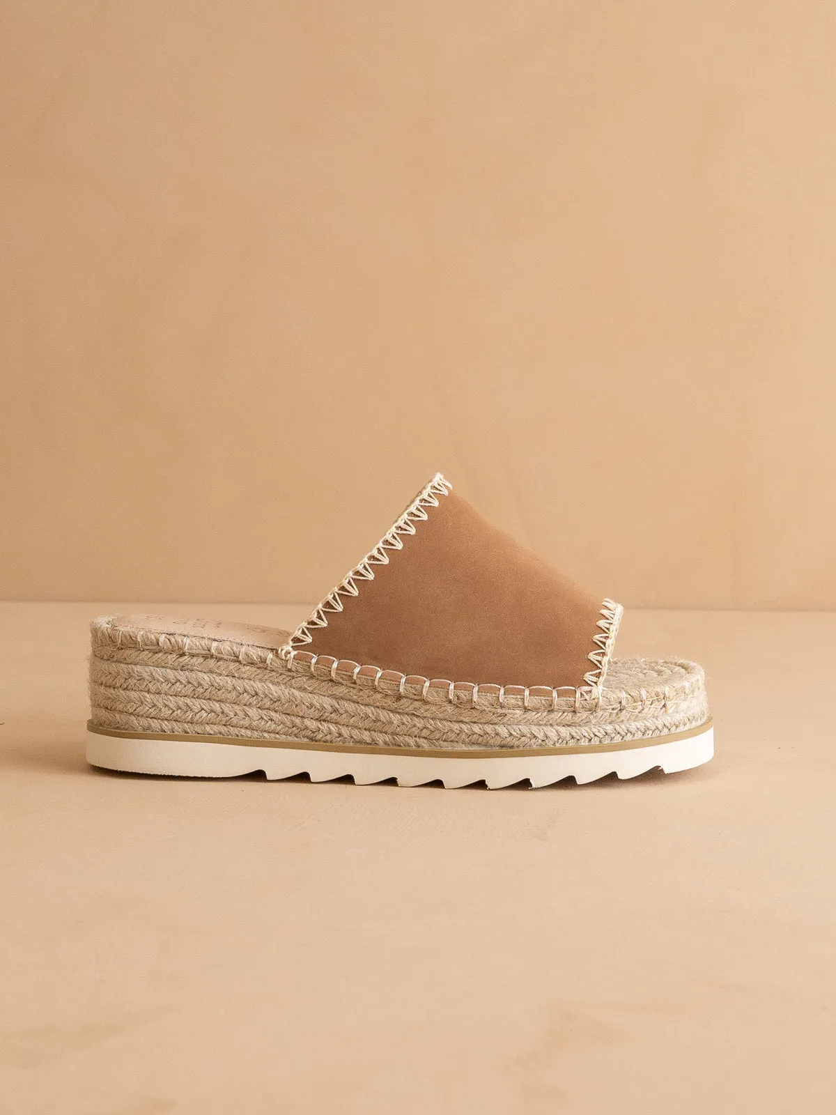 The Vista | Camel Espadrille Platform Sandal
