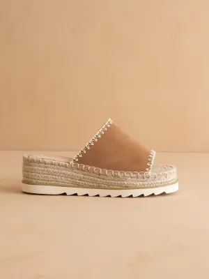 The Vista | Camel Espadrille Platform Sandal