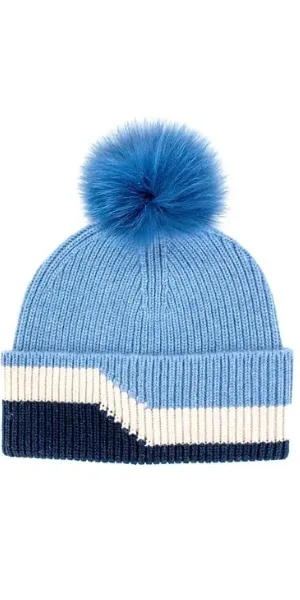 Three Tone Hat in Blue Multi