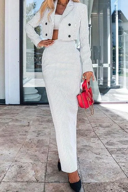 Tube Skirt Two-Piece Dress Suit