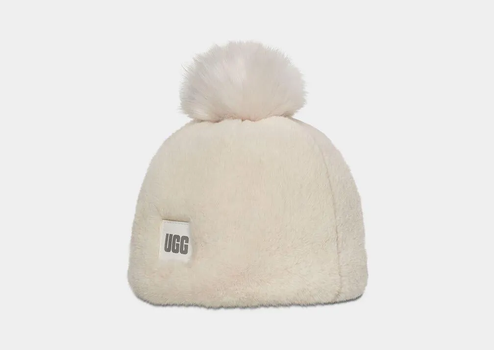 UGG- Faux Fur Beanie W Pom