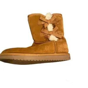 UGG Koolaburra Pull On Short Boot Faux Fur With Bows
